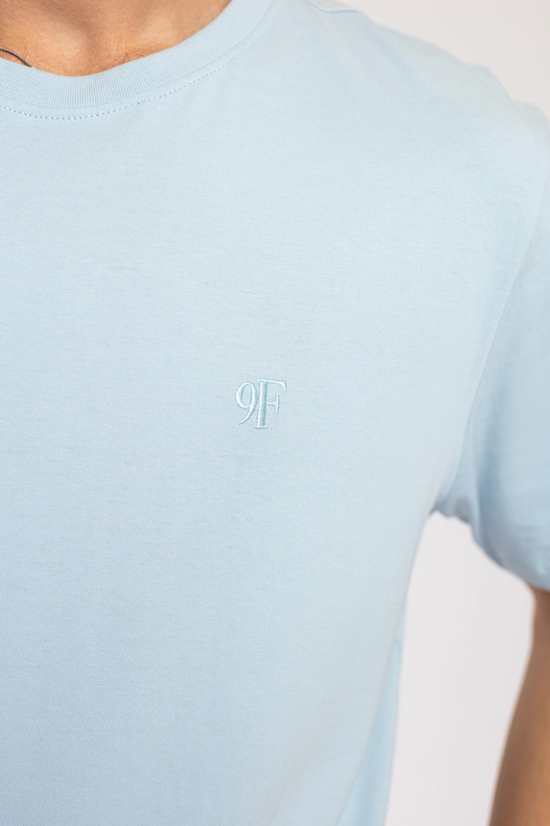 Basic ice Blue T-Shirt - 9figure