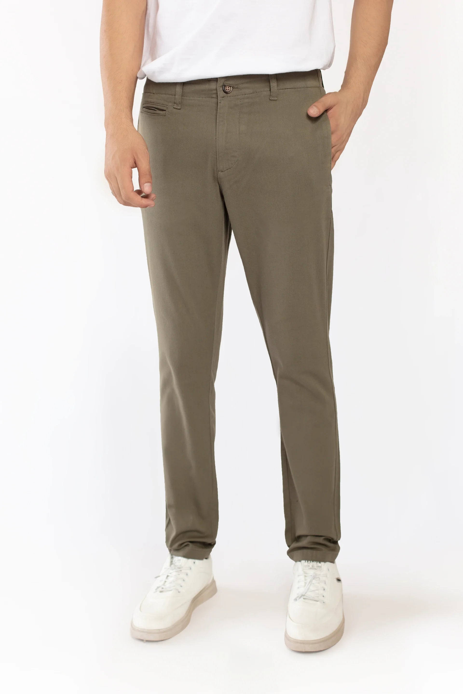 Basic Olive Chinos - 9figure