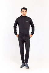 Black Active Wear Track Suit By Nine Figures From Fahad Mustafa