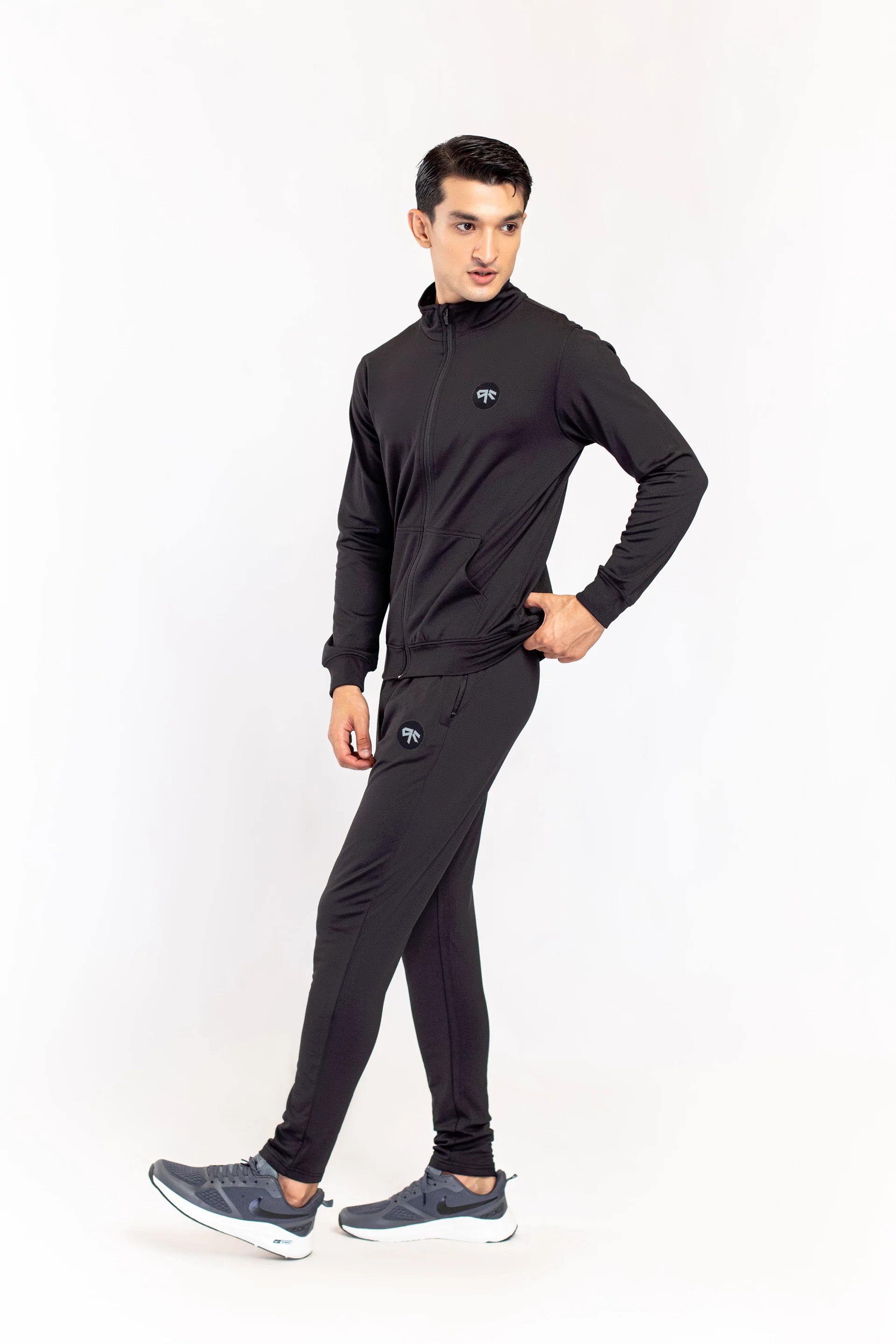 Black Active Wear Track Suit By Nine Figures From Fahad Mustafa