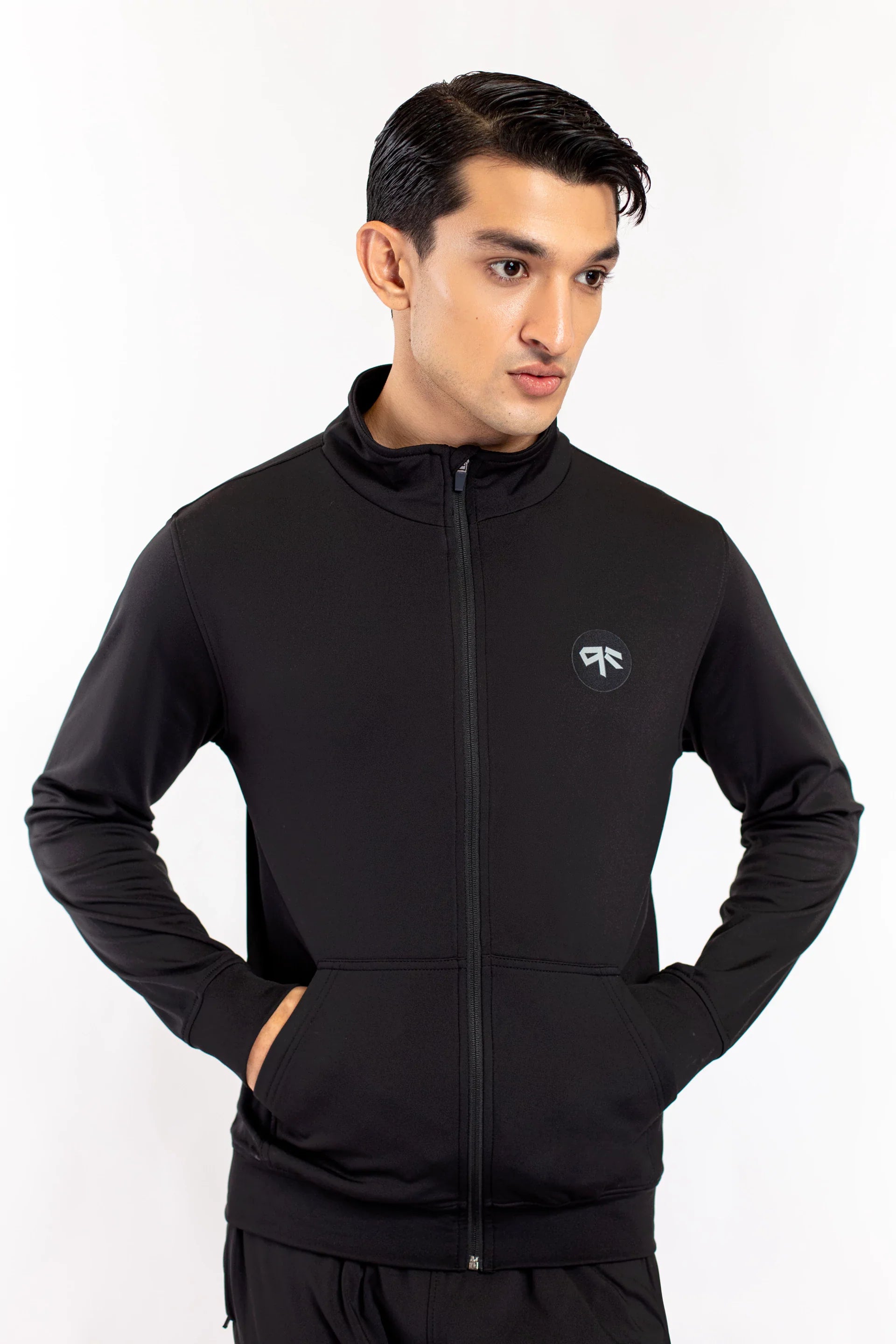 Black Active Wear Track Suit By Nine Figures From Fahad Mustafa