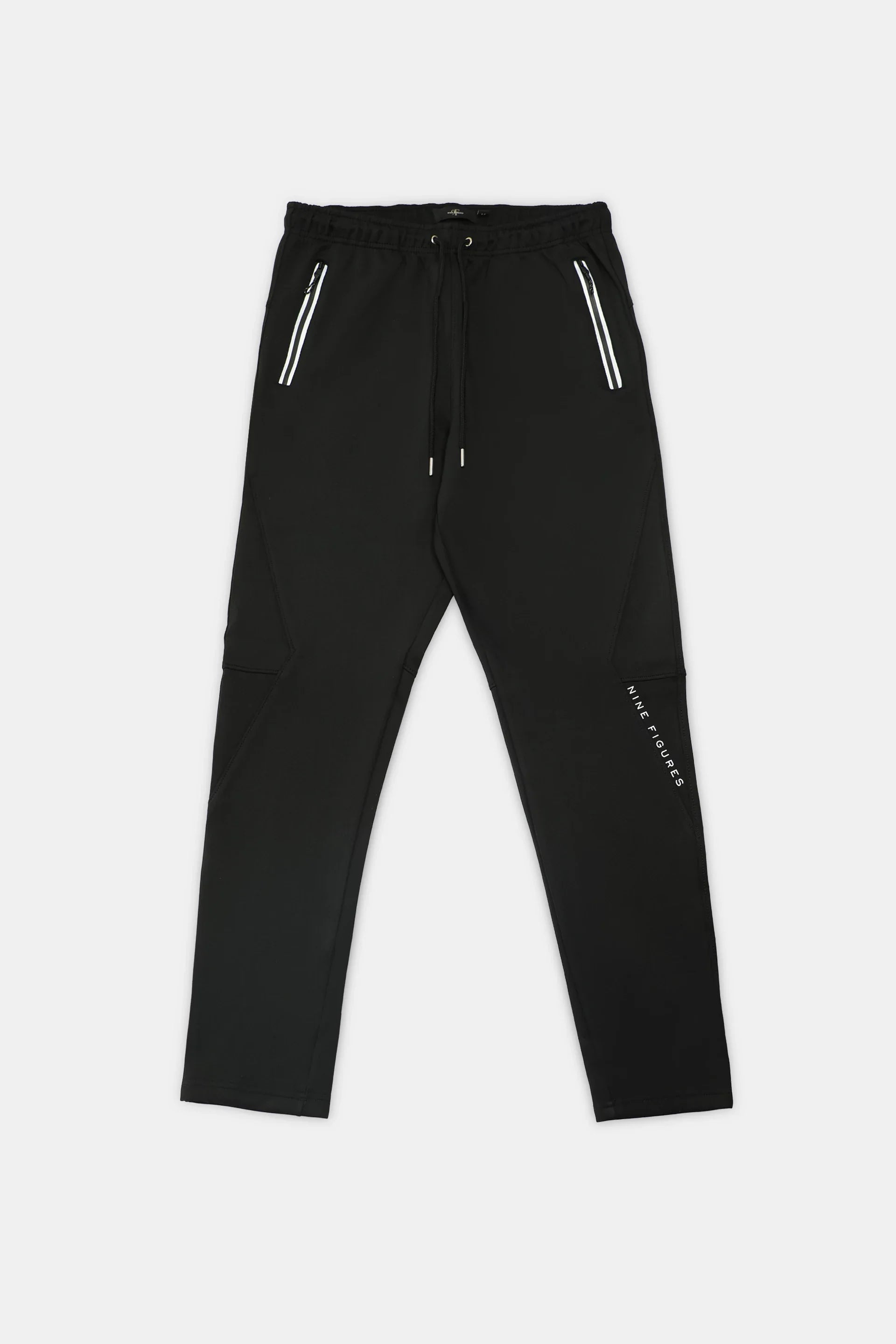 Black Double Interlock Trousers - 9figure