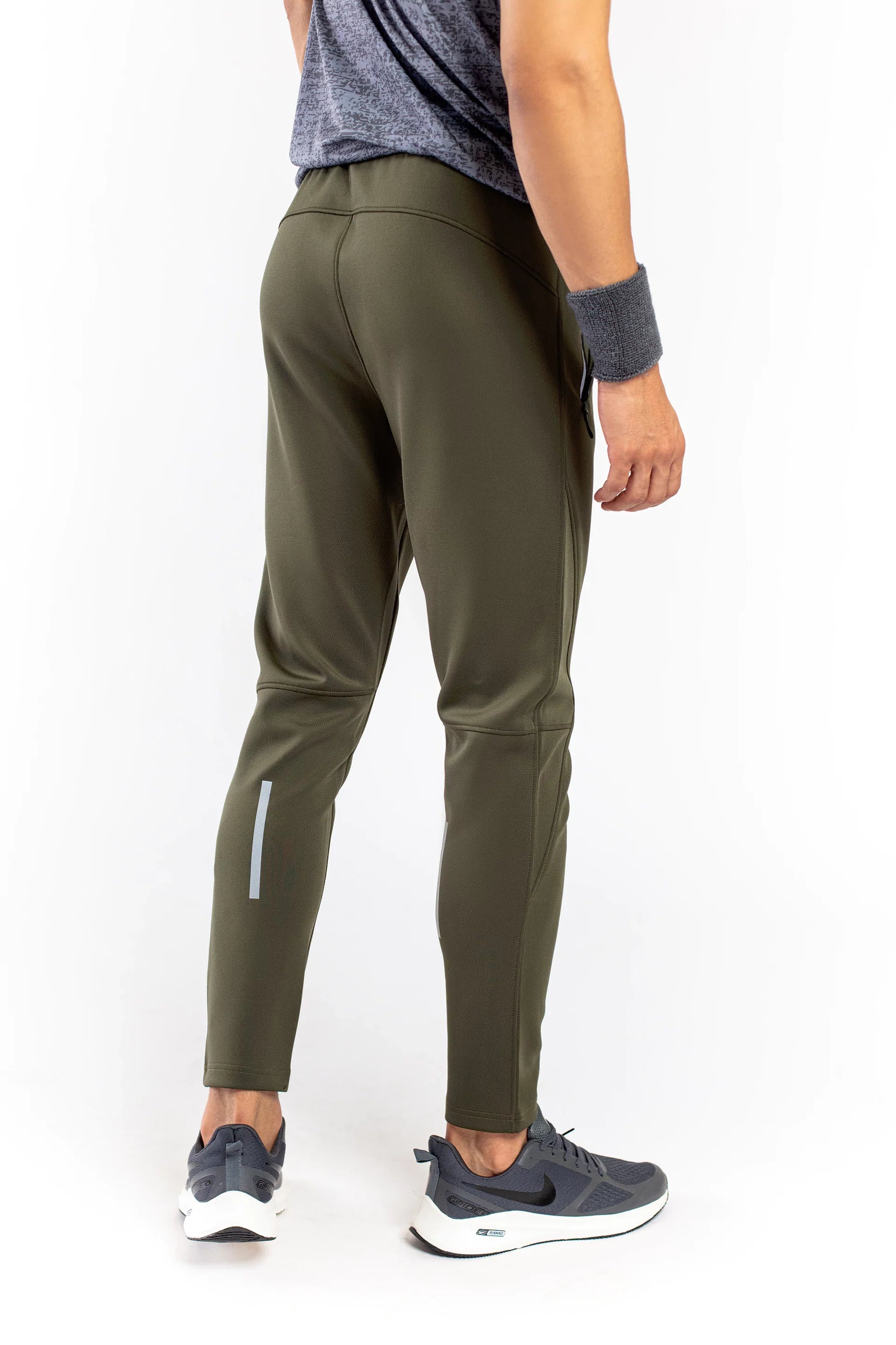 Army Green Double Interlock Trousers - 9figure