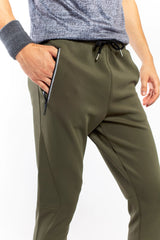 Army Green Double Interlock Trousers - 9figure