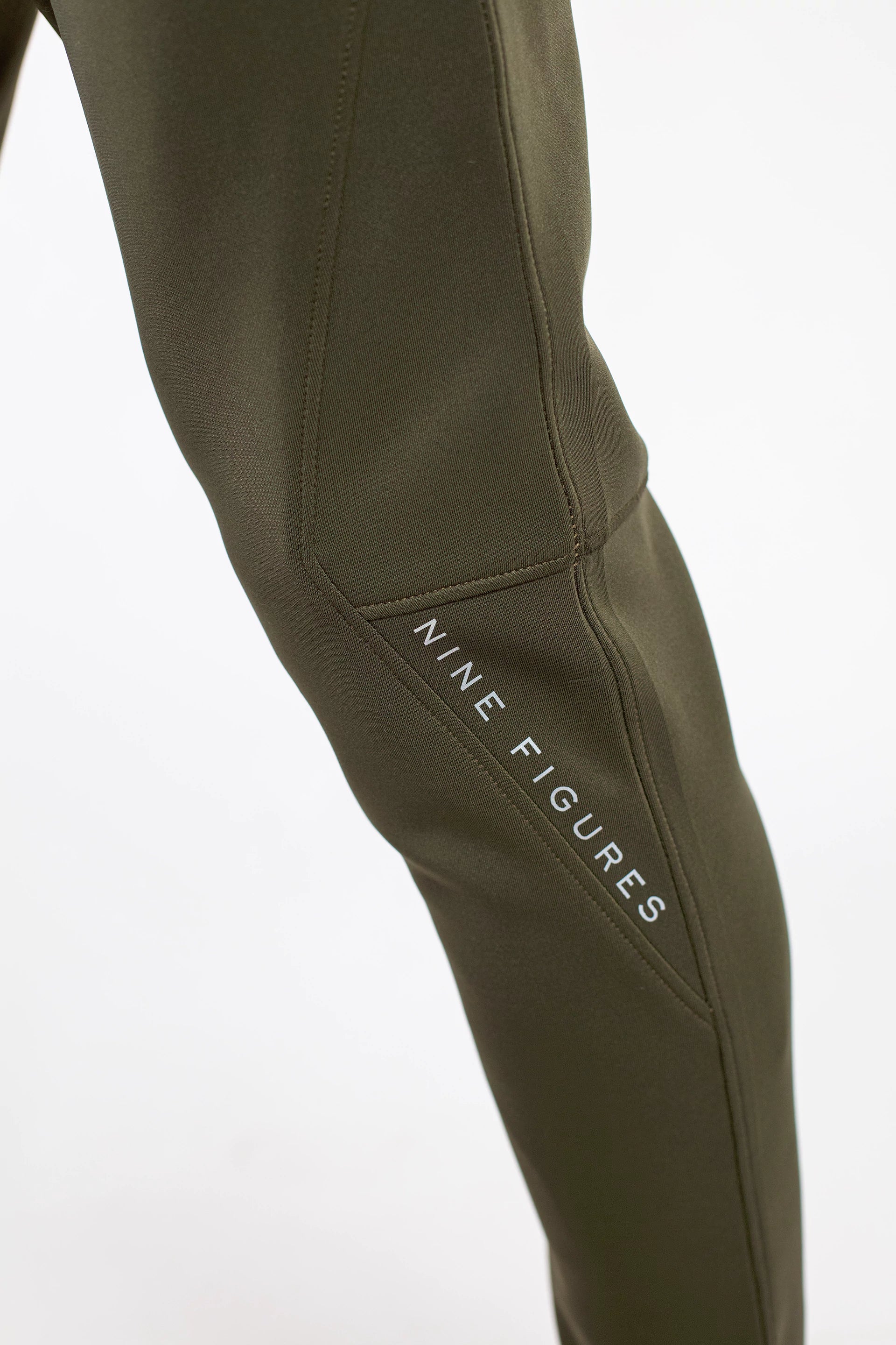 Army Green Double Interlock Trousers - 9figure