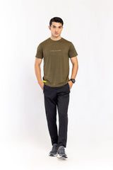 Army Green Melange T shirt - 9figure