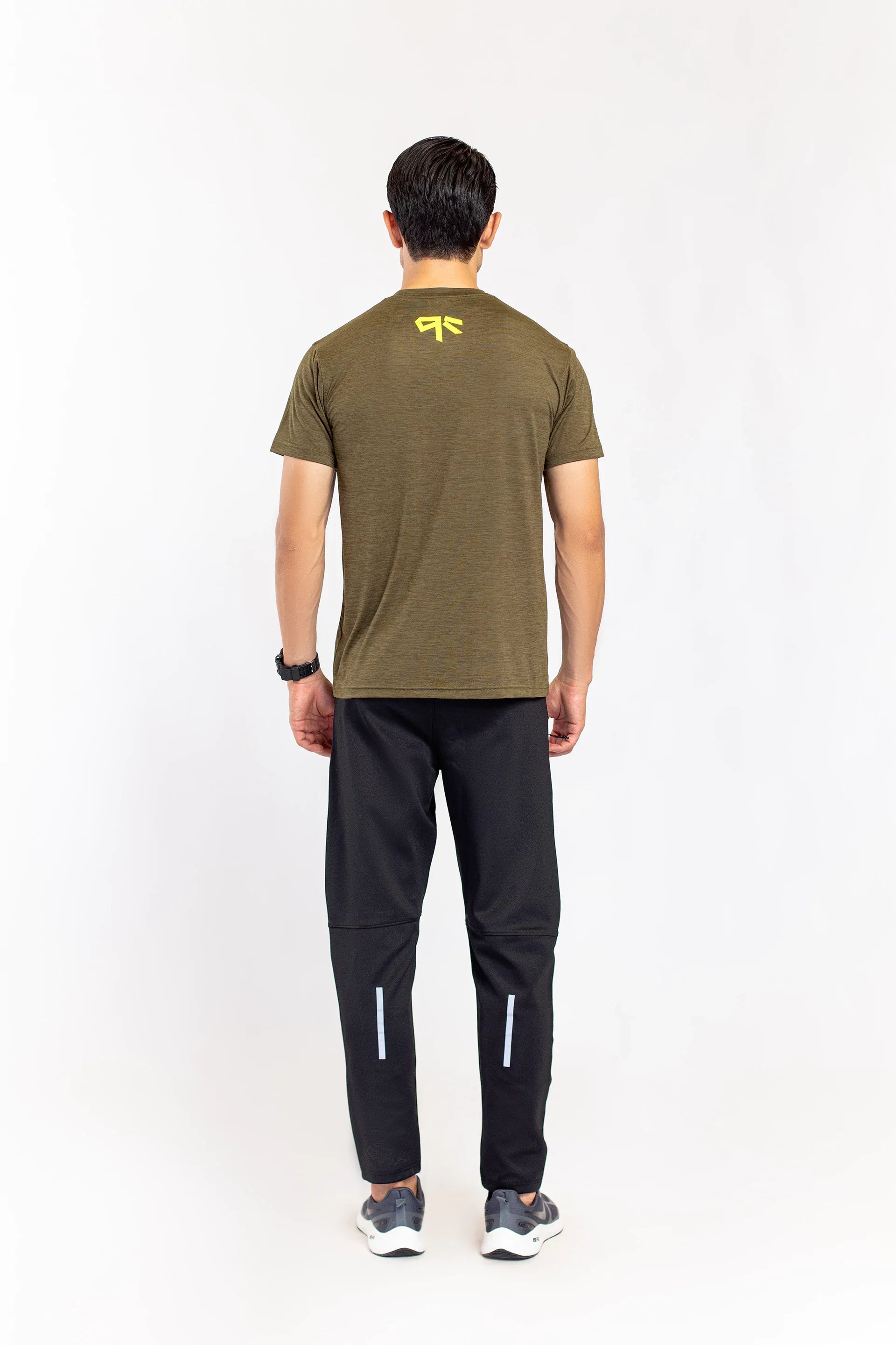 Army Green Melange T shirt - 9figure