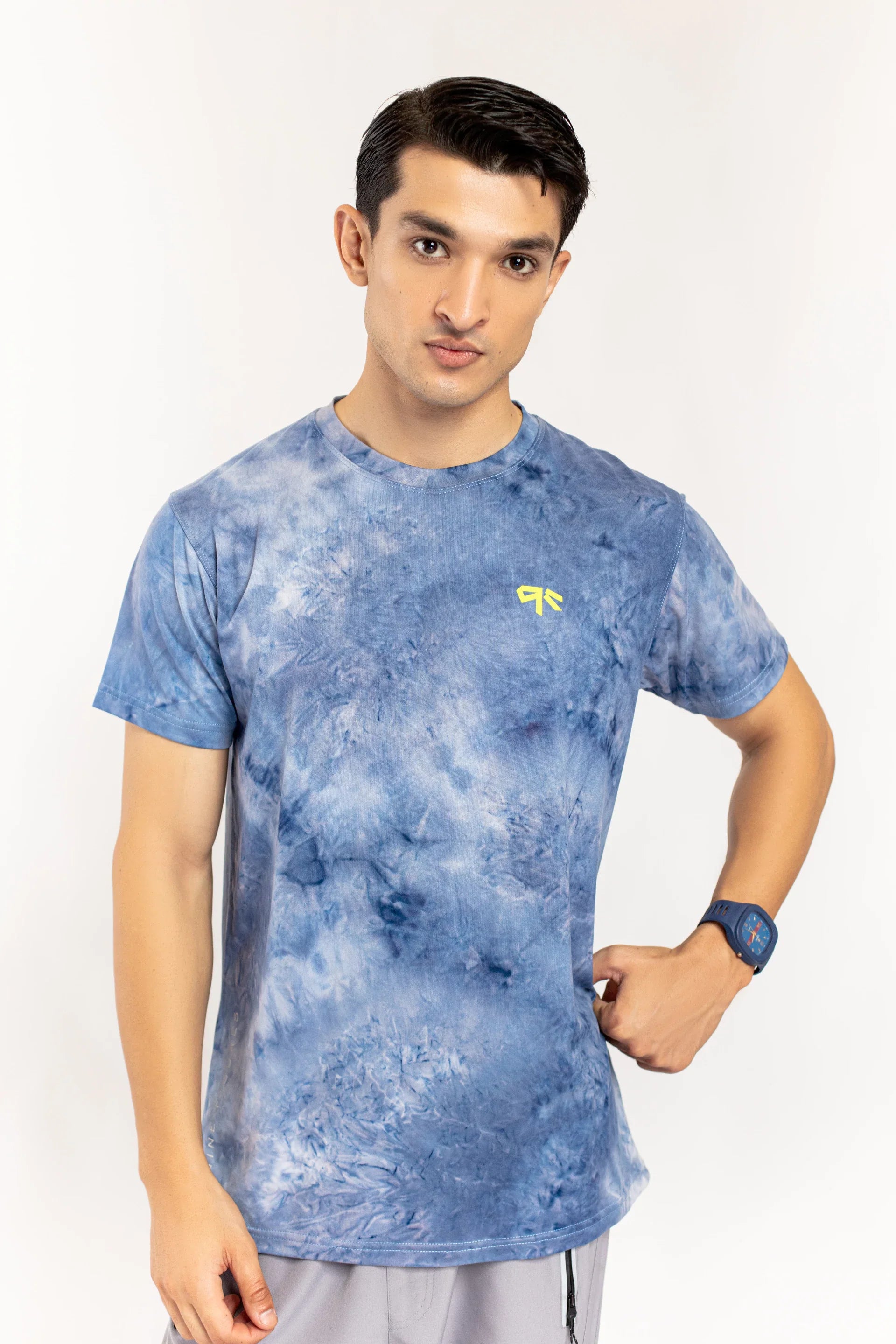 Blue Marbled T-Shirts By Nine Figures From Fahad Mustafa