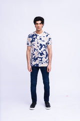 Men Abstract Print Tee