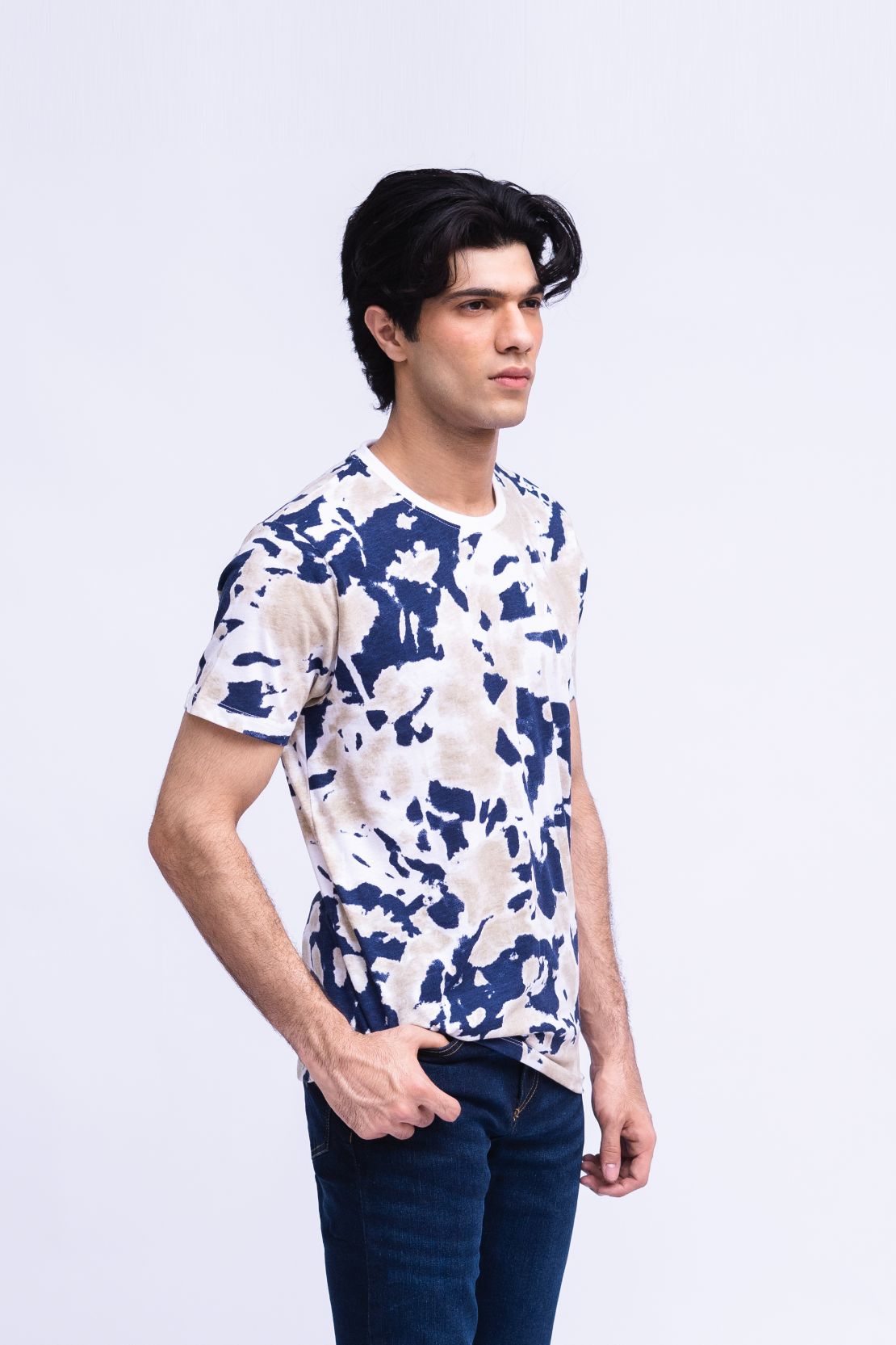 Men Abstract Print Tee