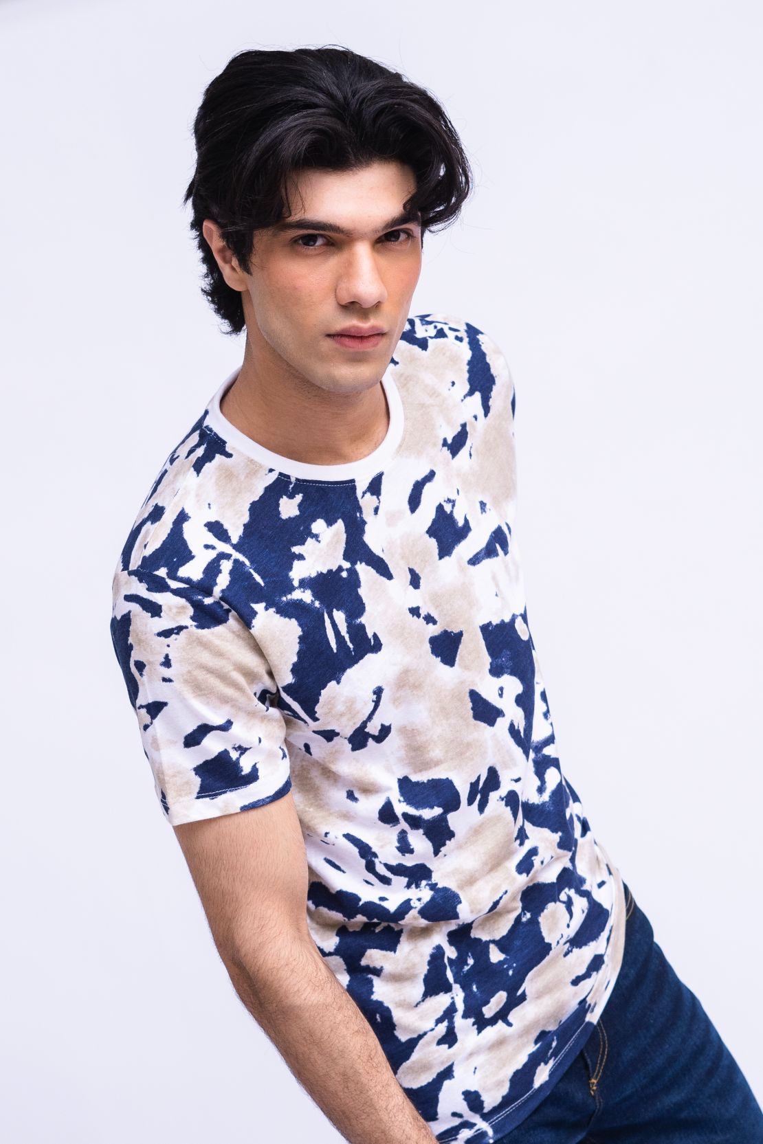 Men Abstract Print Tee