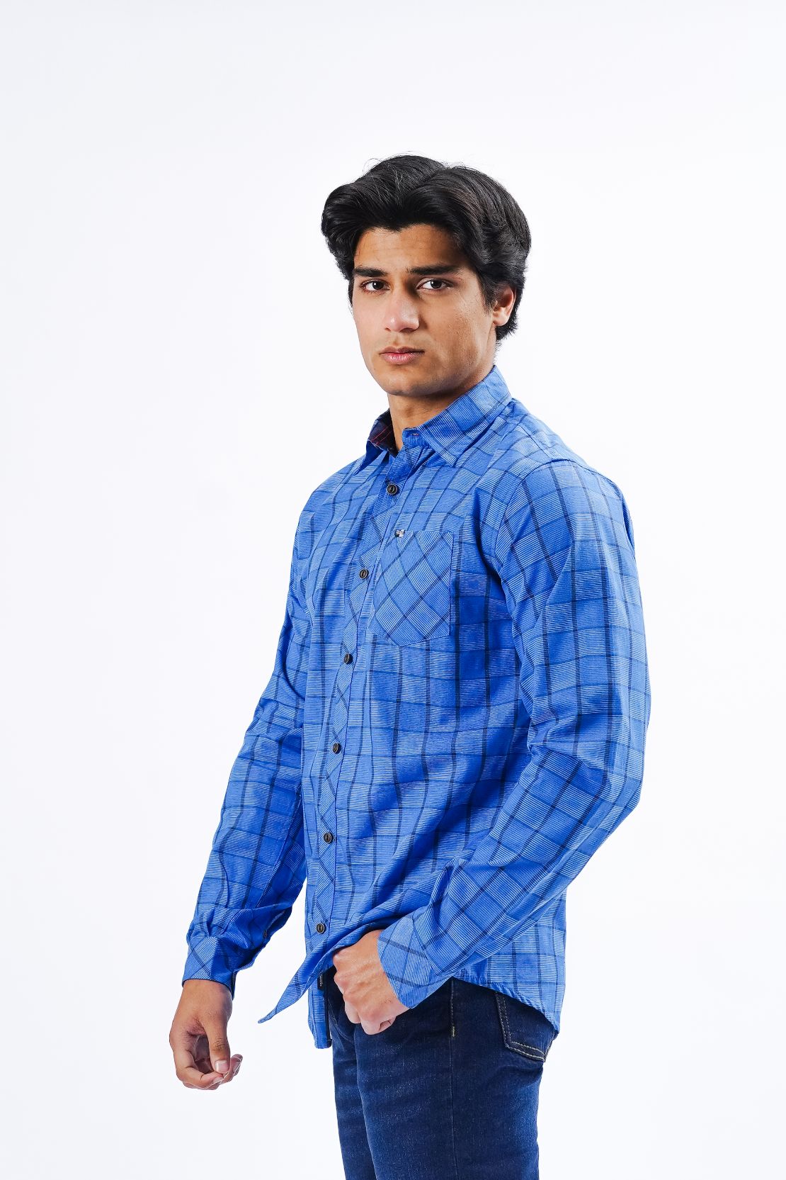 Check Pattern Causal Shirt