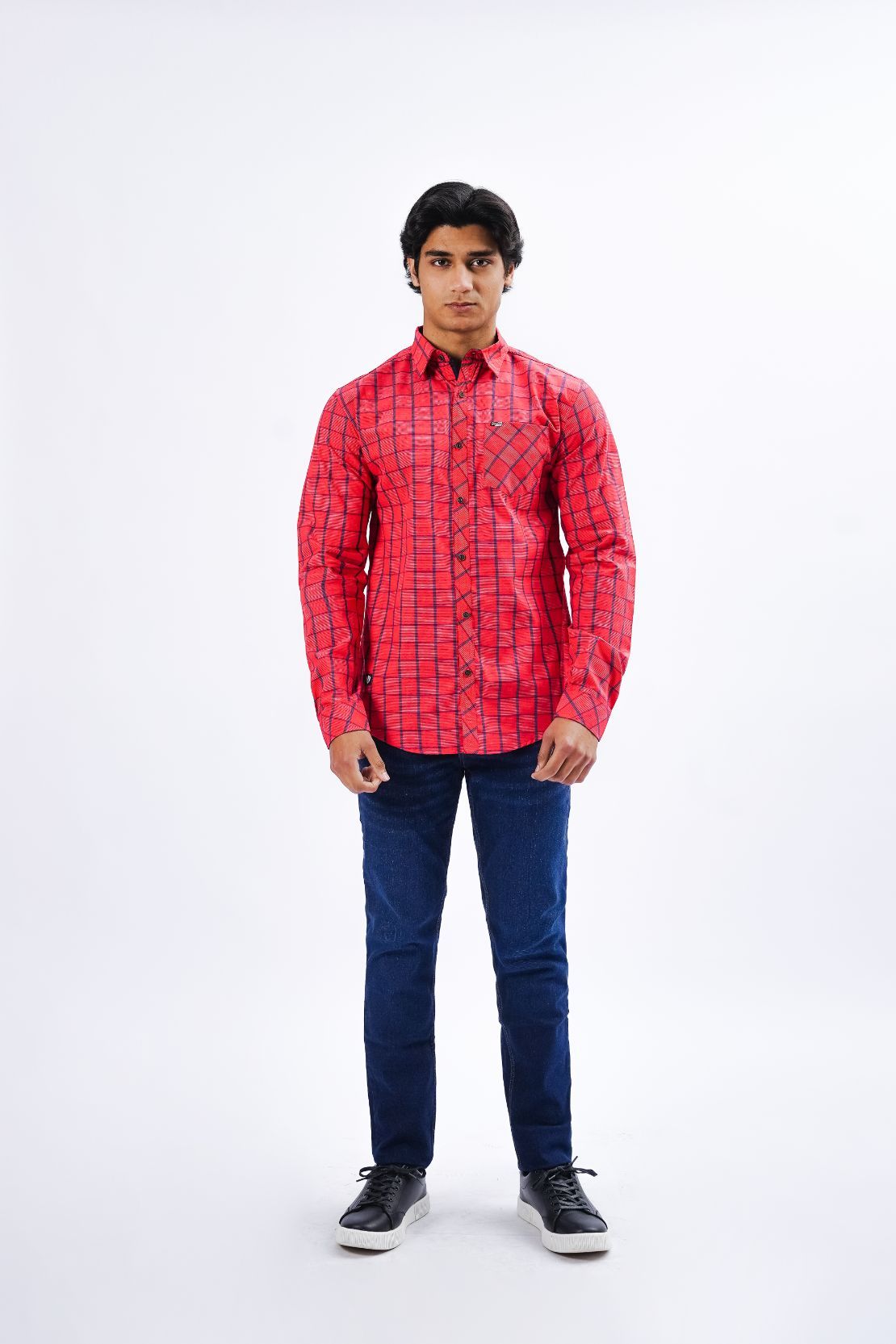 Check Pattern Causal Shirt