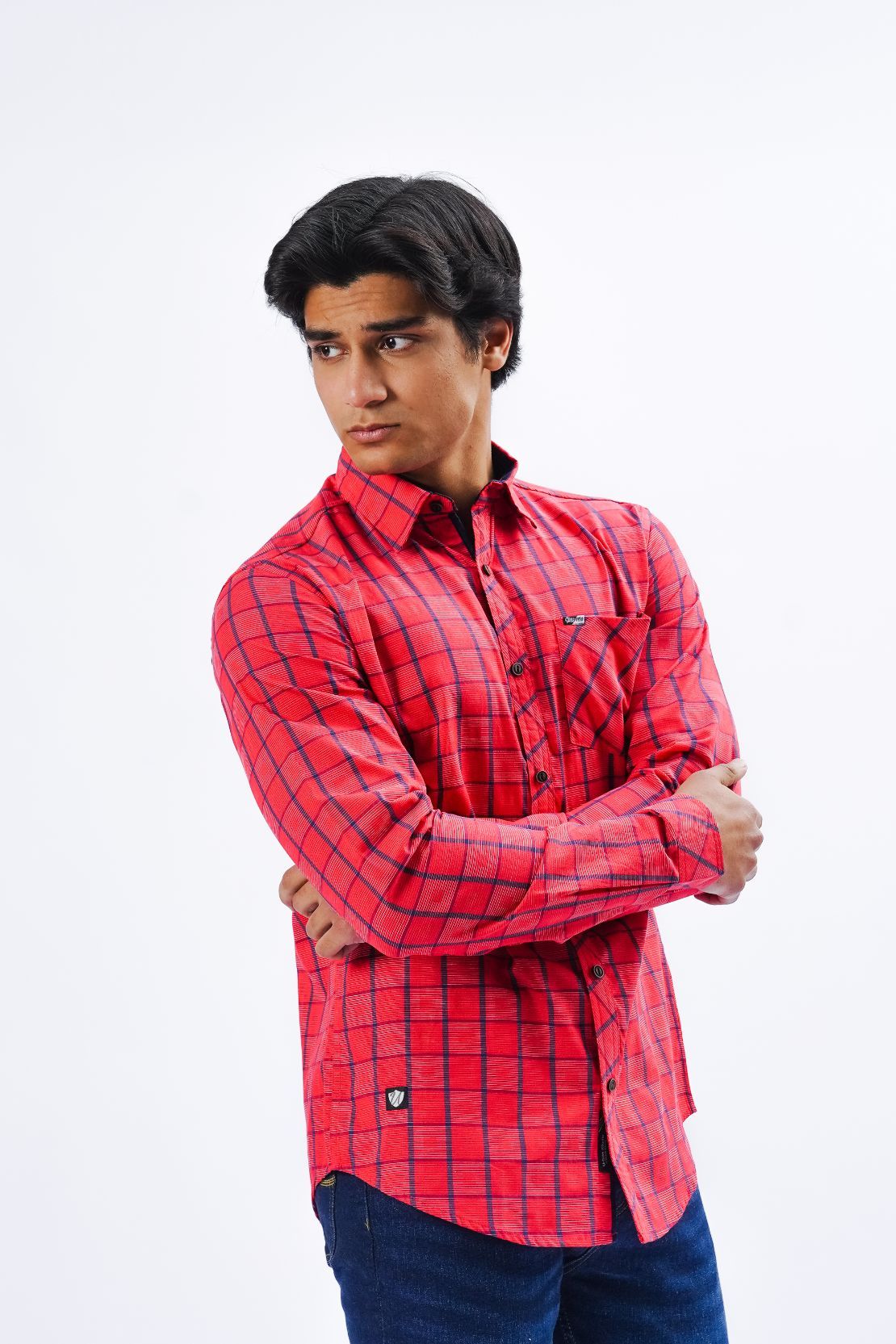 Check Pattern Causal Shirt