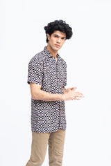 Men Abstract Print Casual Shirt