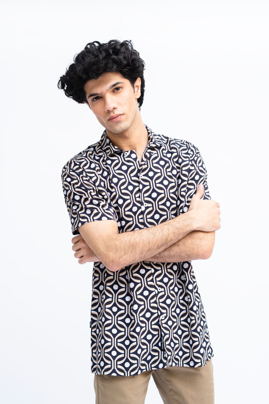 Men Abstract Print Casual Shirt