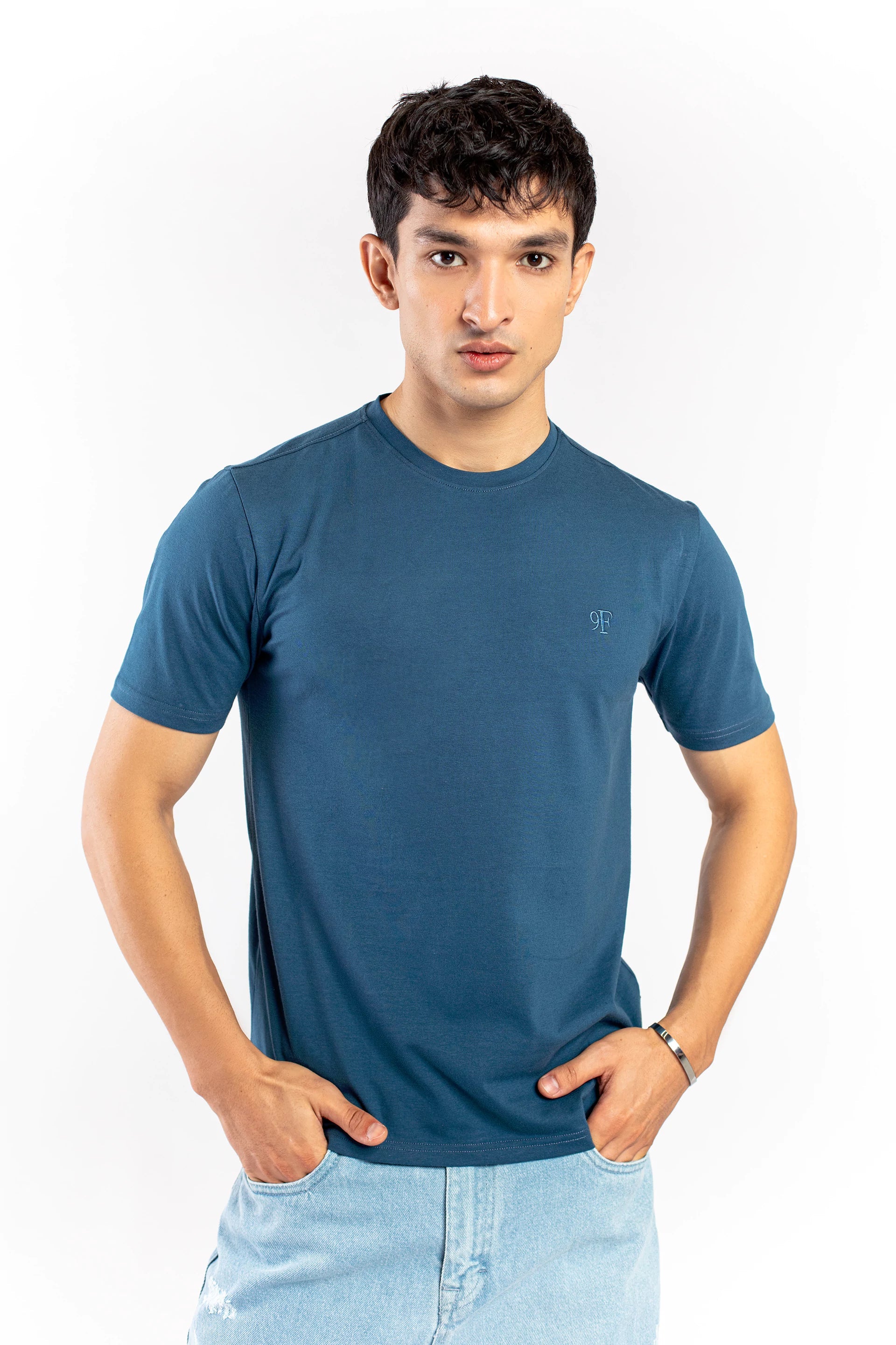 Basic Dark Blue T-Shirts - 9figure