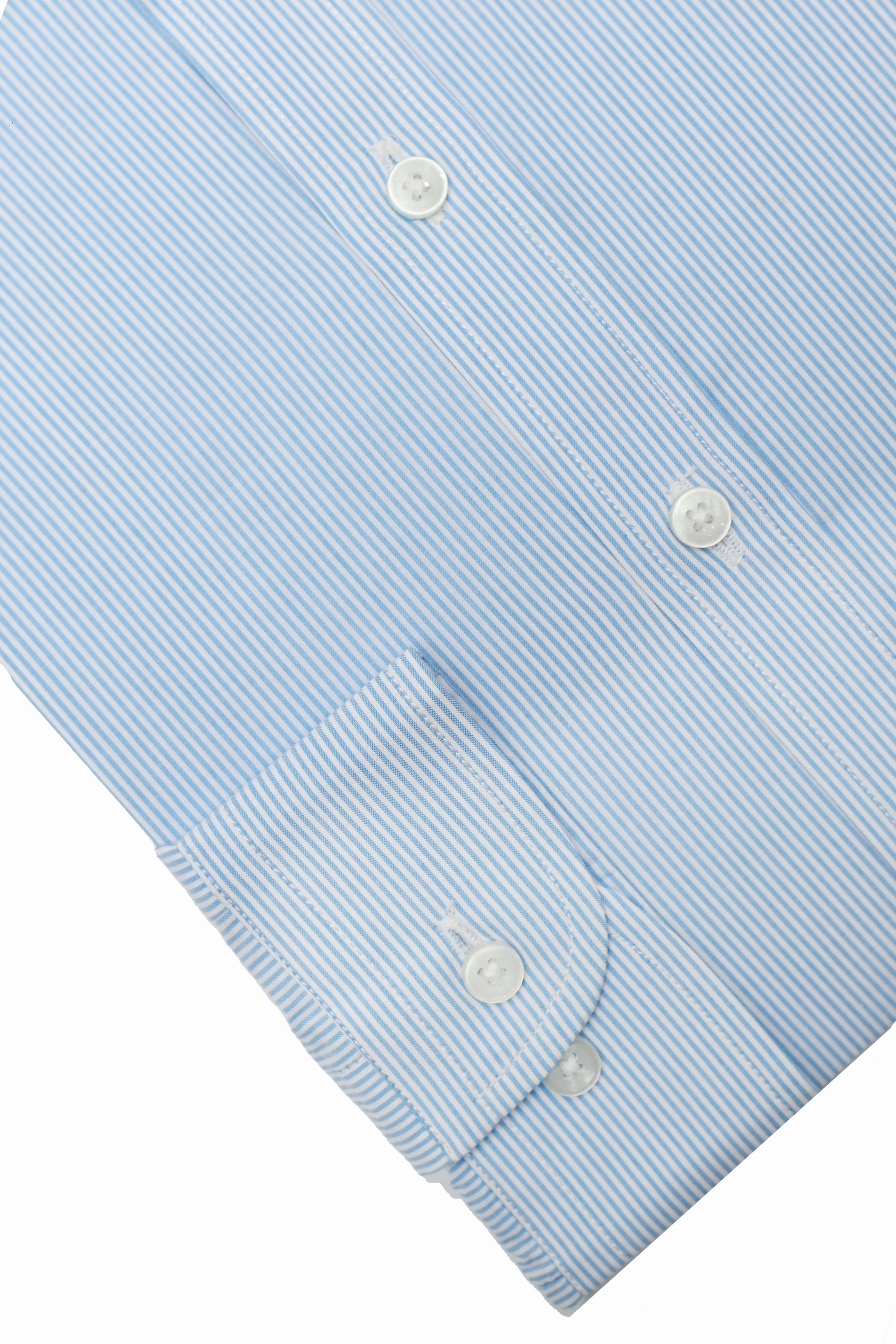 Mens Formal Stripe Shirt Band Collar