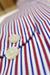 Mens Formal Stripe Shirt Band Collar